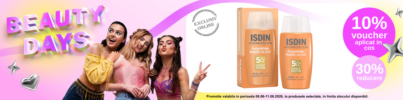 Promotie cu 10% voucher aplicat in cos la Isdin - Beauty Days