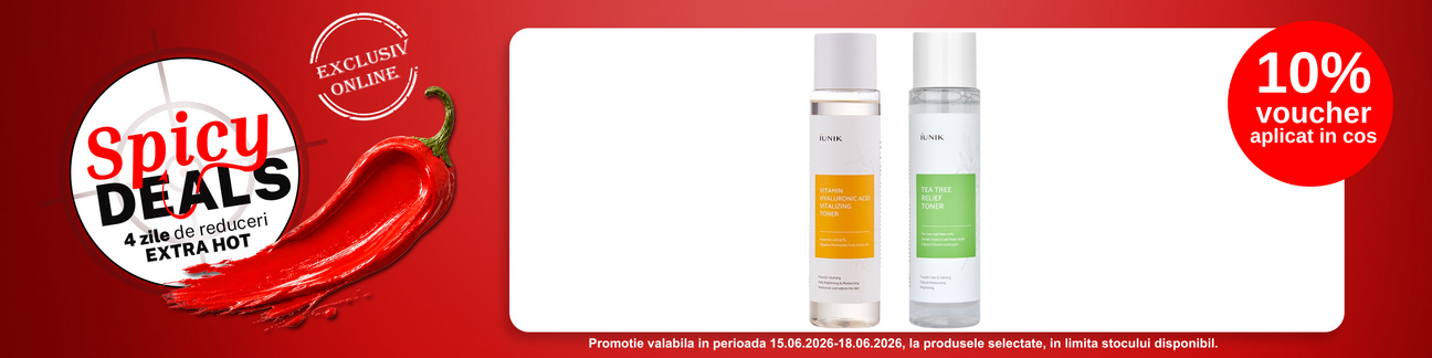 Promotie cu 10% voucher aplicat in cos la Iunik - Spicy Deals