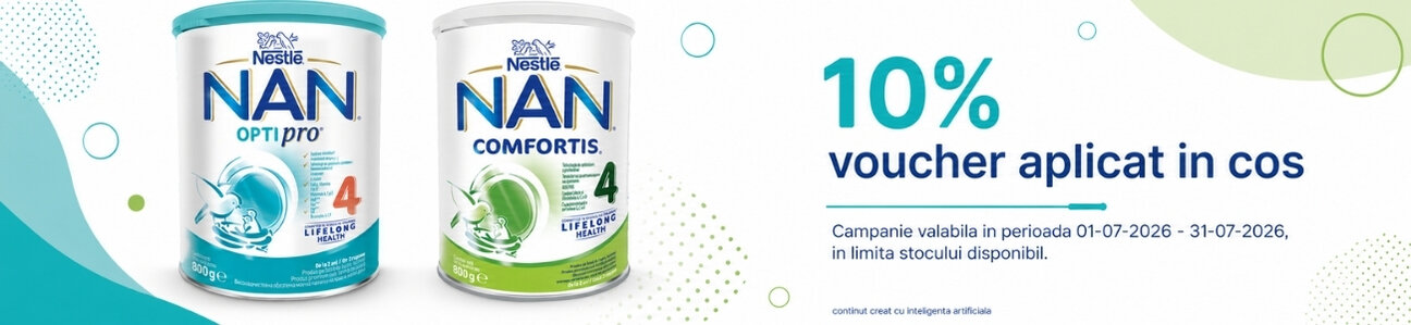 Promotie cu 10% voucher aplicat in cos la Nestle Nan
