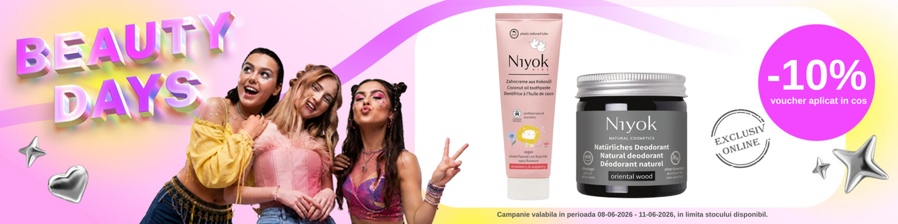Promotie cu 10% voucher aplicat in cos la Niyok Beauty Days