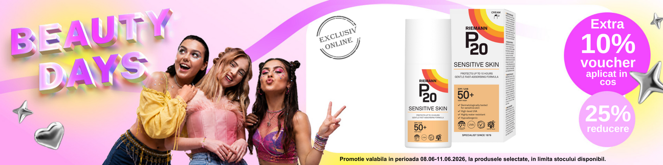Promotie cu 10% voucher aplicat in cos la Riemann P20 - Beauty Days