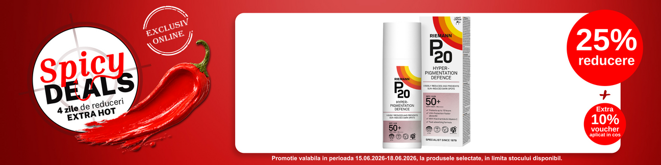 Promotie cu 10% voucher aplicat in cos la Riemann P20 - Spicy Deals