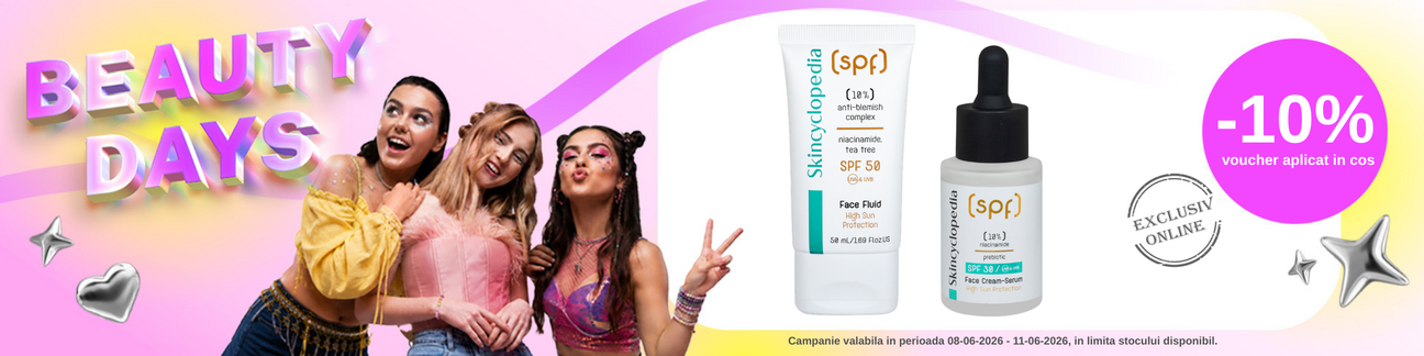 Promotie cu 10% voucher aplicat in cos la Skincyclopedia Beauty Days