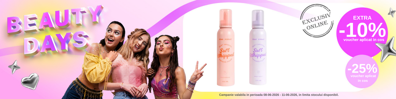 Promotie cu 10% voucher aplicat in cos la Soak Sunday Beauty Days
