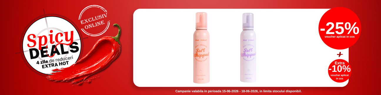 Promotie cu Extra 10% voucher aplicat in cos la Soak Sunday Spicy Deals