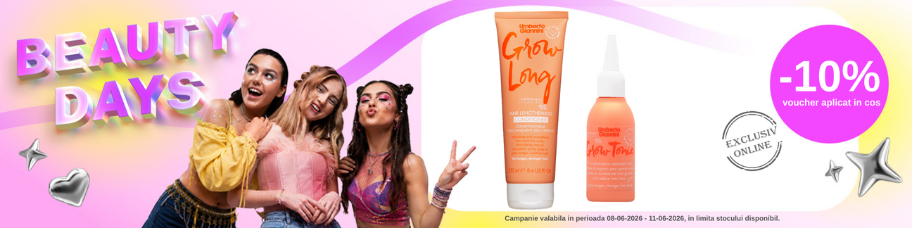 Promotie cu 10% voucher aplicat in cos la Umberto Gianinni Beauty Days