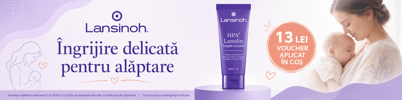 Promotie cu 13 lei voucher aplicat in cos la Lansinoh Lanolin