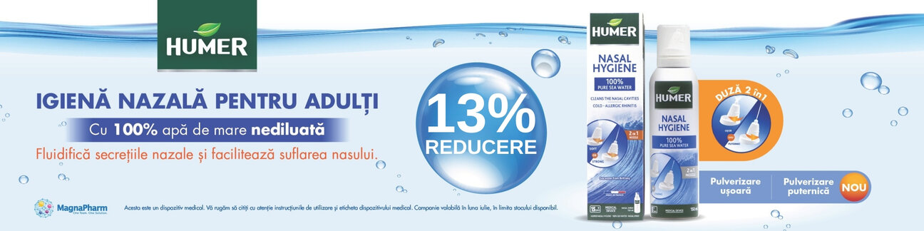 Promotie cu 13% reducere la Humer