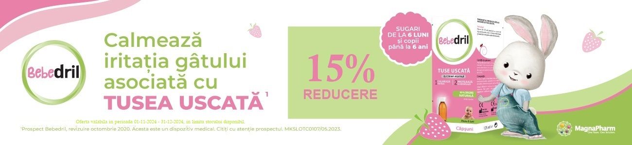 Promotie cu 15% reducere la Bebedril