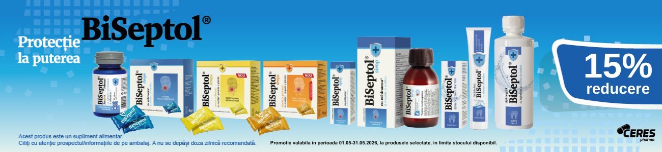 Promotie cu 15% reducere la Biseptol