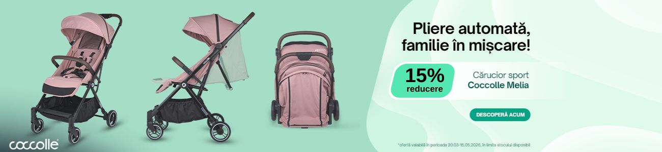 Promotie cu 15% reducere la COCCOLLE Carucior Melia