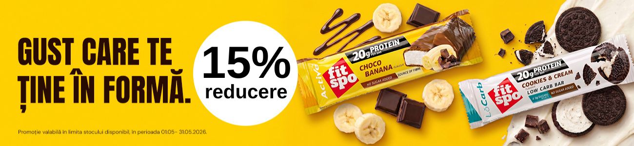 Promotie cu 15% reducere la Fitspo