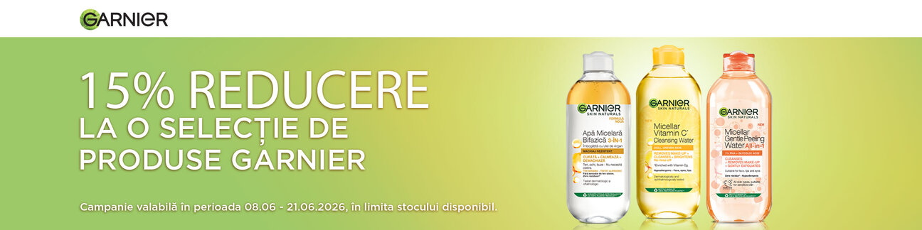 Promotie cu 15% reducere la Garnier Skinactive Face