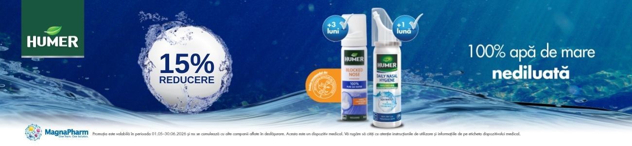 Promotie cu 15% reducere la Humer