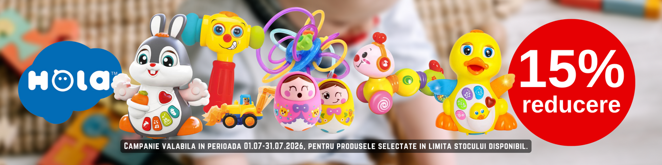 Promotie cu 15% reducere la Jucarii Bebe Hola