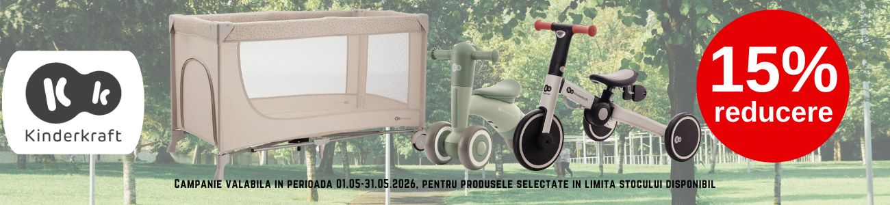 Promotie cu 15% reducere la Kinderkraft