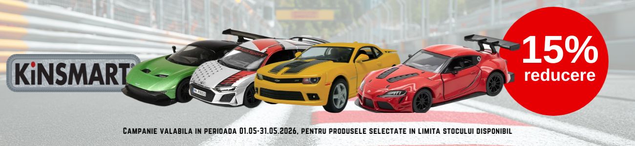 Promotie cu 15% reducere la Kinsmart