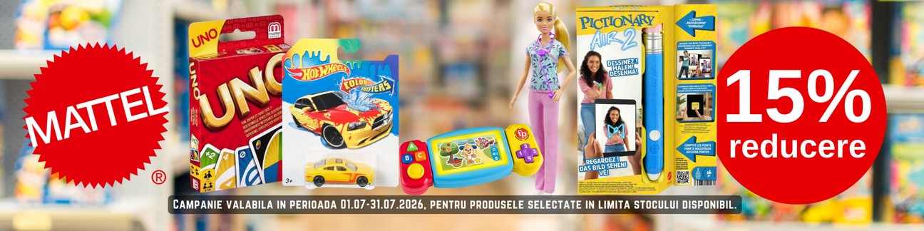 Promotie cu 15% reducere la Mattel