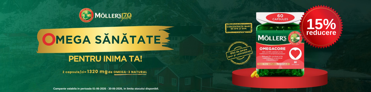 Promotie cu 15% reducere la Moller's Omegacore