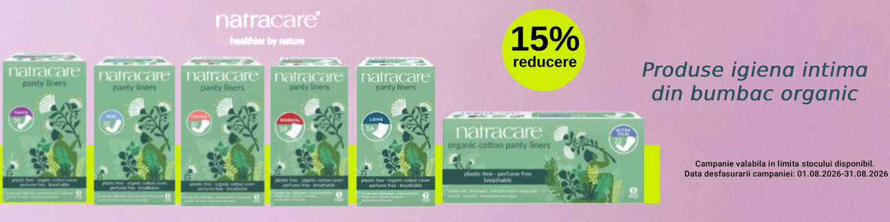 Promotie cu 15% reducere la Natracare