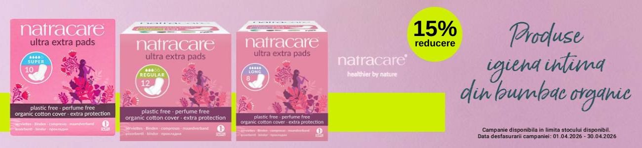 Promotie cu 15% reducere la Natracare