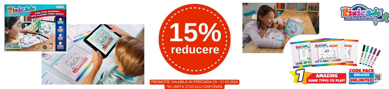 Promotie cu 15% reducere la Pixicade