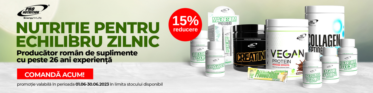 Promotie cu 15% reducere la Pro Nutrition