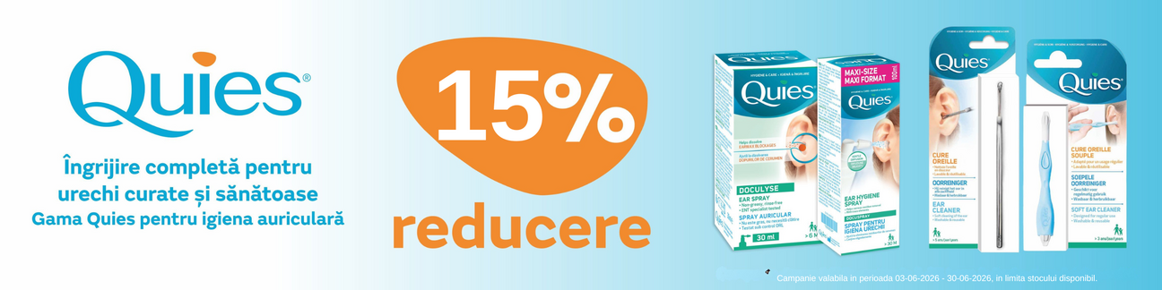 Promotie cu 15% reducere la Quies