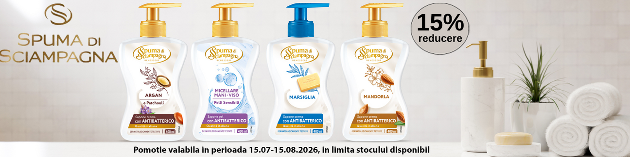 Promotie cu 15% reducere la Spuma di Sciampagna