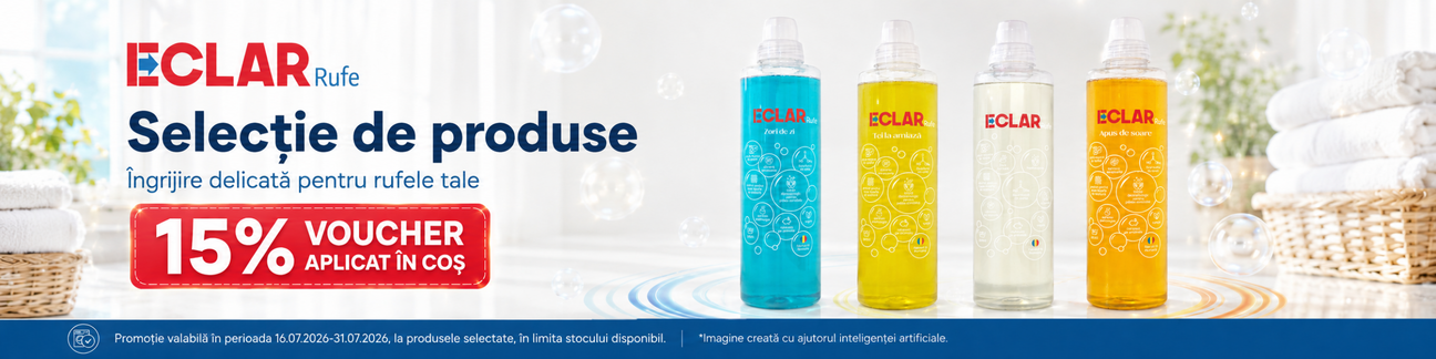 Promotie cu 15% voucher aplicat in cos la Eclar