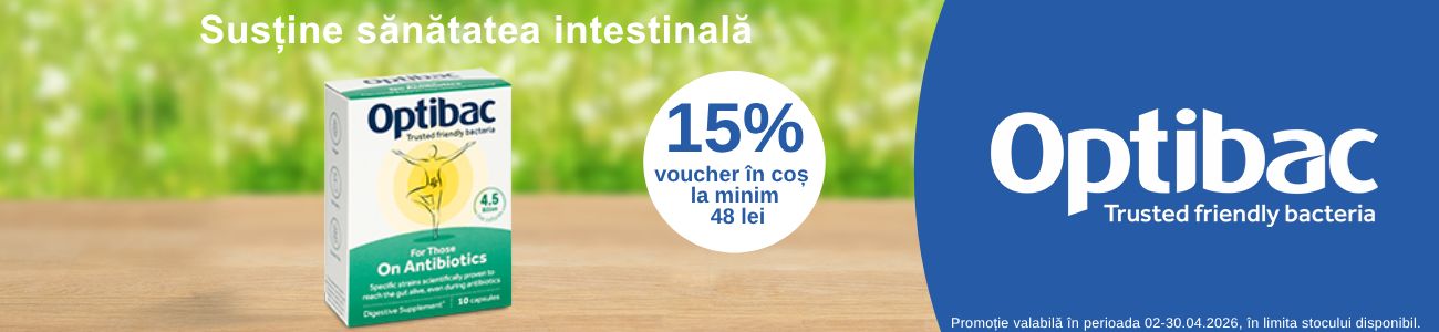 Promotie cu 15% voucher aplicat in cos la Optibac