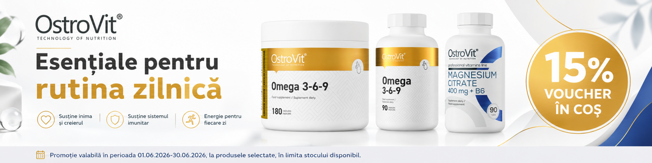 Promotie cu 15% voucher aplicat in cos la Ostrovit