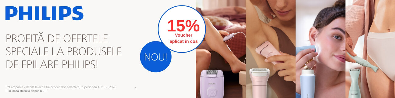 Promotie cu 15% voucher aplicat in cos la Philips Beauty