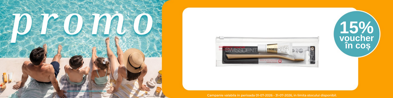 Promotie cu 15% voucher aplicat in cos la Swissdent