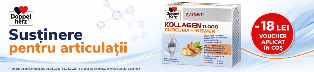 Promotie cu 18 lei voucher aplicat in cos la Doppelherz System Kollagen