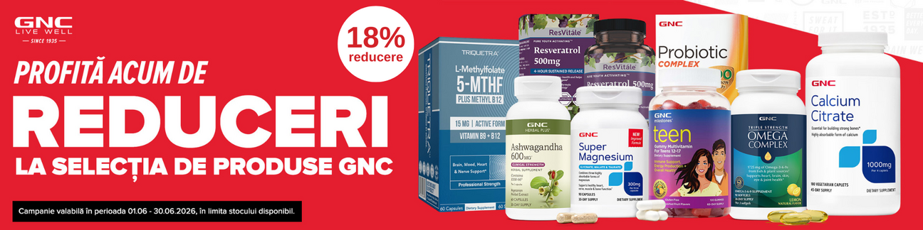 Promotie cu 18% reducere la Gnc