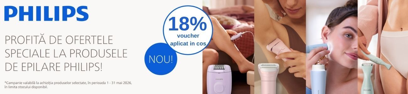 Promotie cu 18% voucher aplicat in cos la Philips Beauty