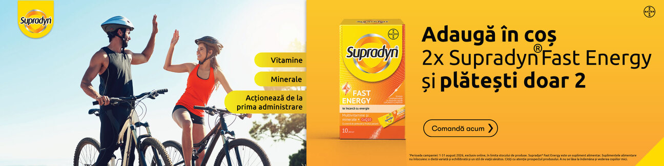Promotie cu 2 la pret de 1 la Bayer Supradyn Fast Energy