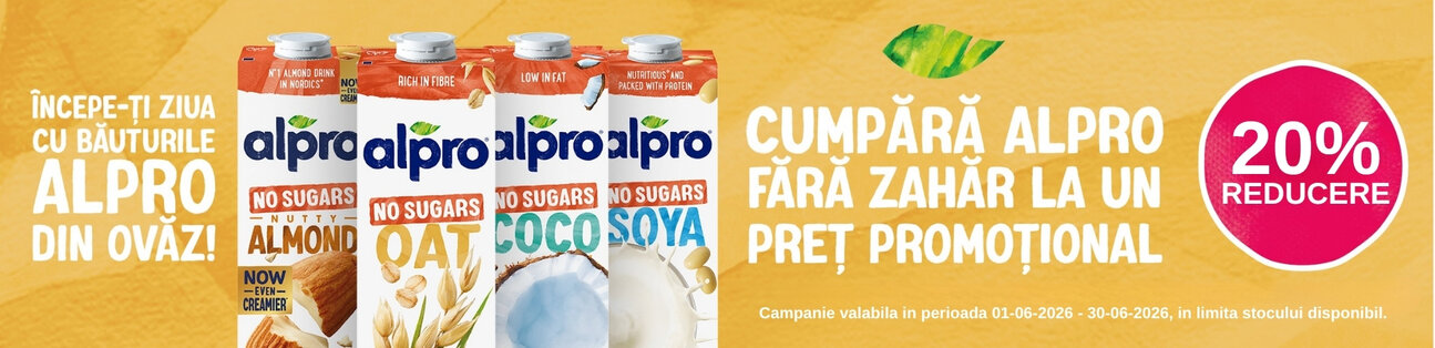 Promotie cu 20% reducere la Alpro