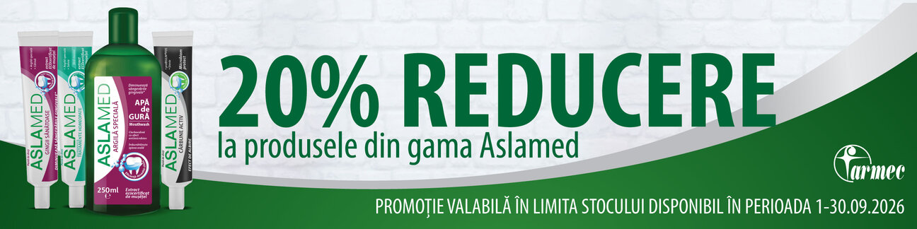 Promotie cu 20% reducere la Aslamed