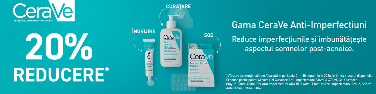 Promotie cu 20% reducere la Cerave