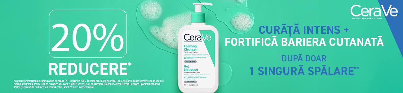 Promotie cu 20% reducere la Cerave