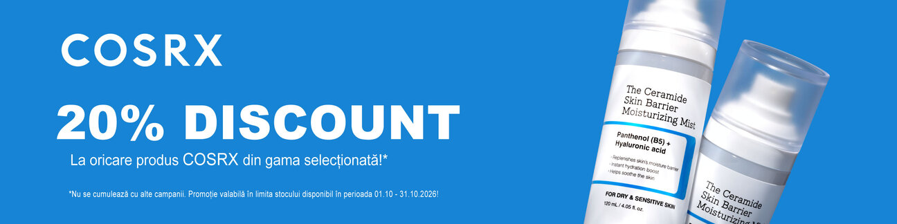 Promotie cu 20% reducere la Cosrx