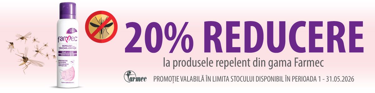 Promotie cu 20% reducere la Farmec Repelent