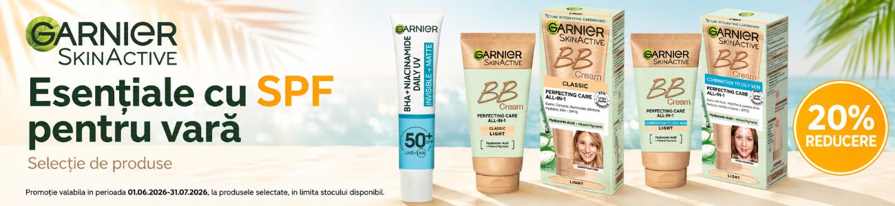 Promotie cu 20% reducere la Garnier Skincare