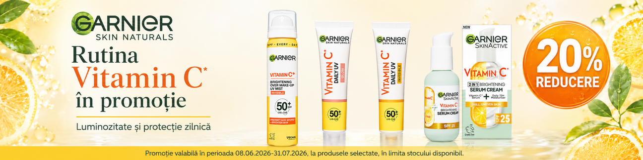 Promotie cu 20% reducere la Garnier Vitamin C