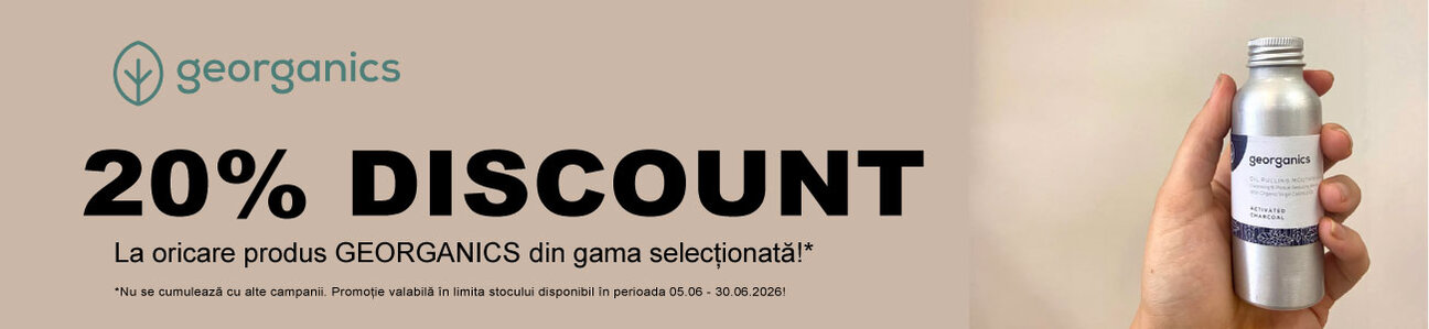 Promotie cu 20% reducere la Georganics