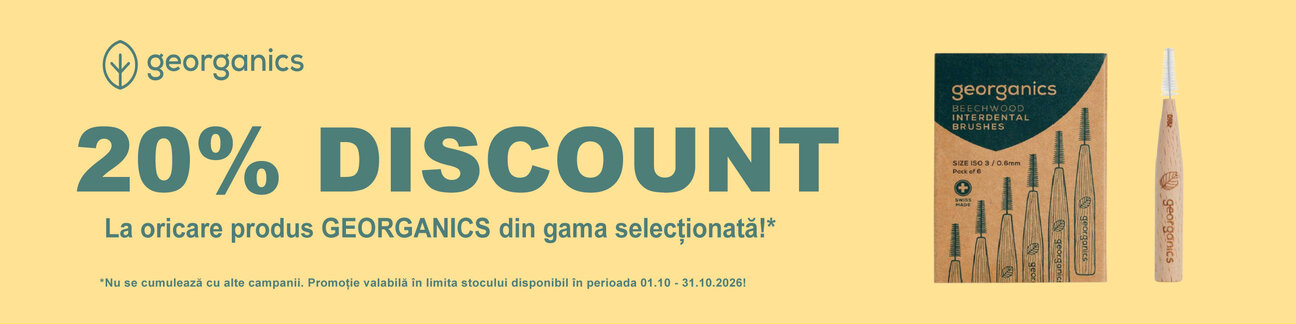 Promotie cu 20% reducere la Georganics