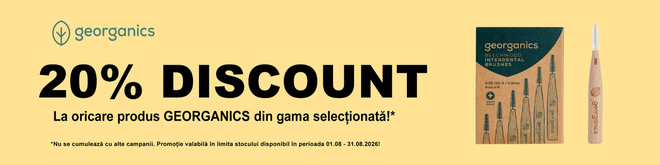 Promotie cu 20% reducere la Georganics