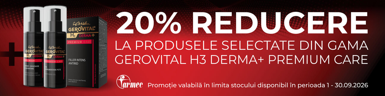 Promotie cu 20% reducere la Gerovital H3 Derma+ Premium Care